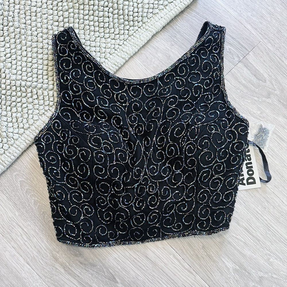 NWT Andretta Donatello Sparkly Cropped  Top